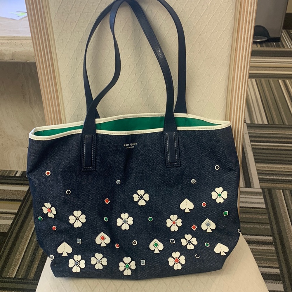 Cute Kate spade summer denim tote